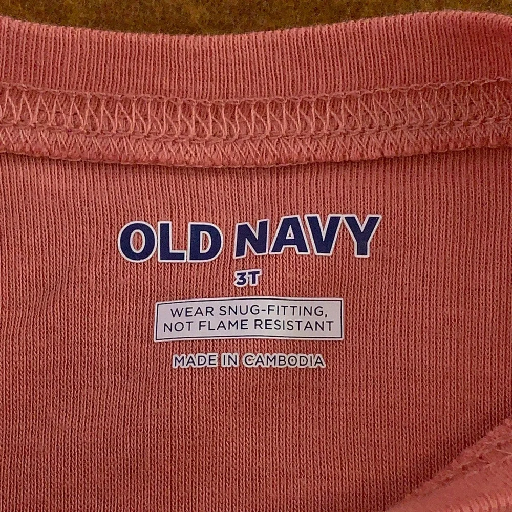Old Navy Girls 3T Multicolor Striped Ribbed Graphic 3PK Long Sleeve T-Shirts NWT